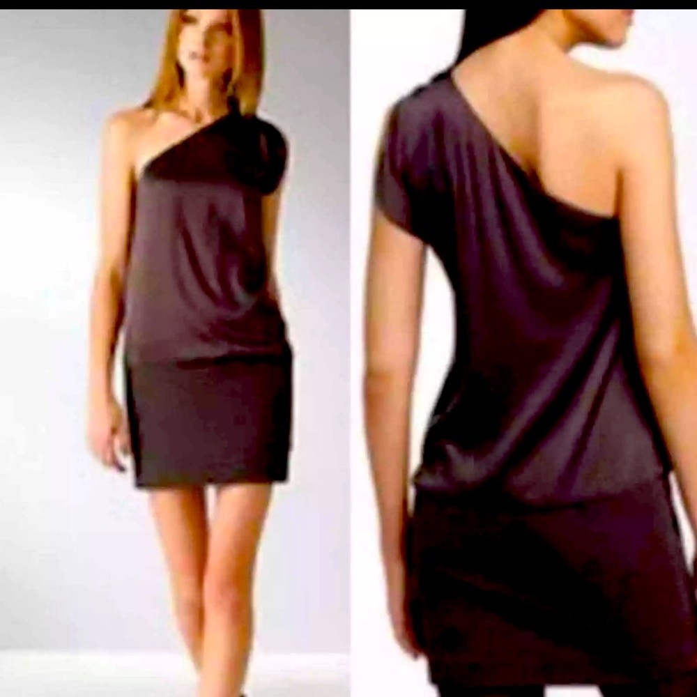THEORY Sharin Eternity One Shoulder Calm Silk Dress NWT Size 6 $275